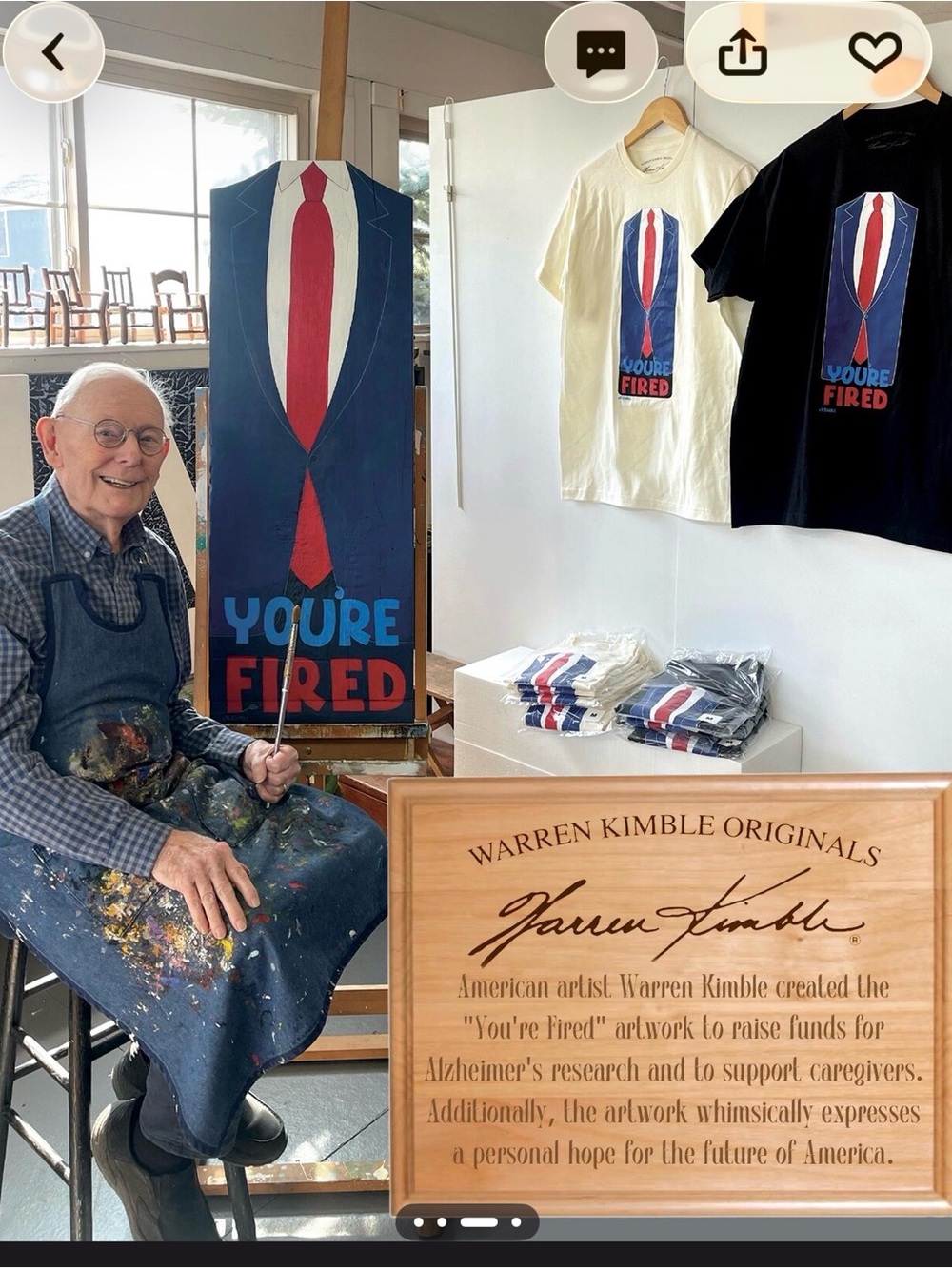 Warren Kimble Trump Fired Tee - Picture 5 of 5